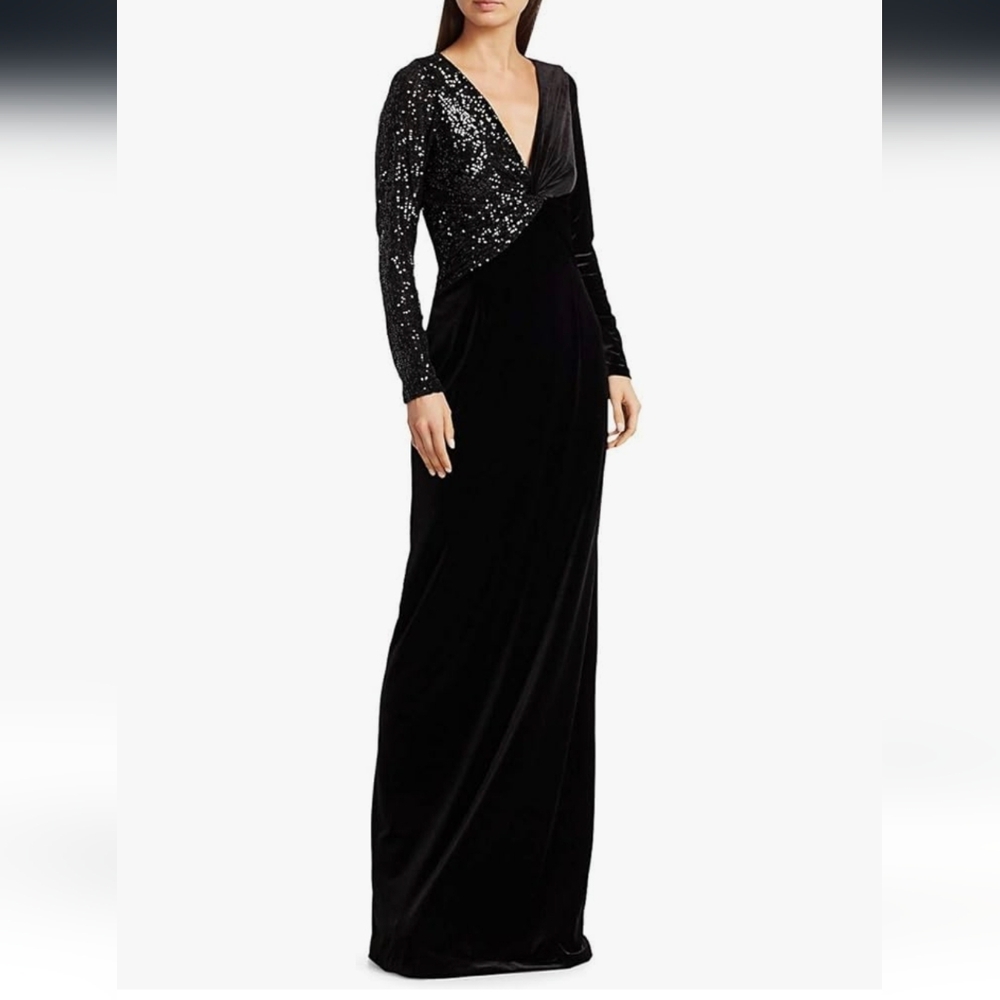 Teri Jon Navy BLUE Maxi Dress Brand New With Tag